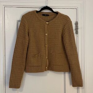 Mango Tan Knit Cardigan